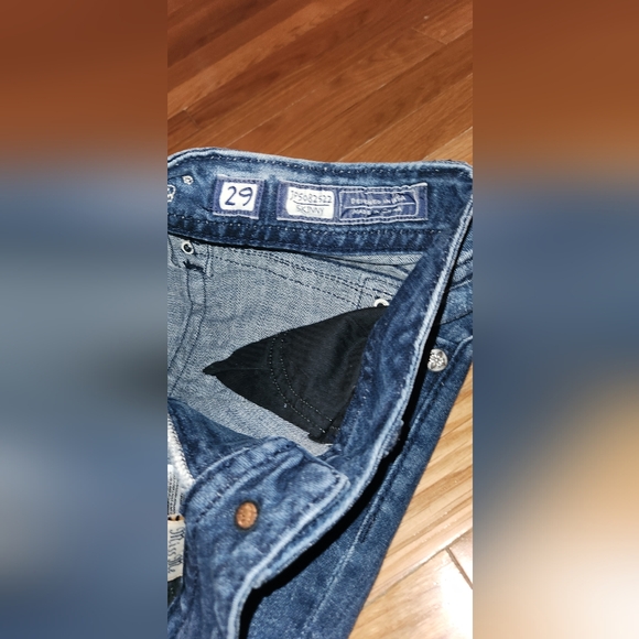 2PC MISS ME JEANS BLING WINGS SIZE 29 SKINNY & BOOT METALLIC NO SEPARATING - Picture 16 of 16